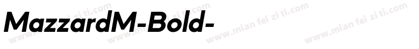 MazzardM-Bold字体转换