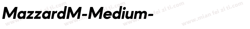 MazzardM-Medium字体转换