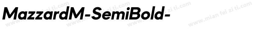 MazzardM-SemiBold字体转换