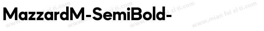 MazzardM-SemiBold字体转换