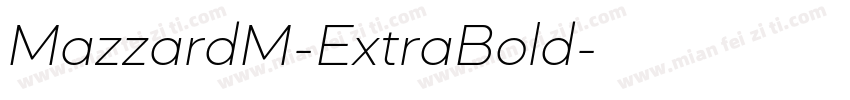 MazzardM-ExtraBold字体转换
