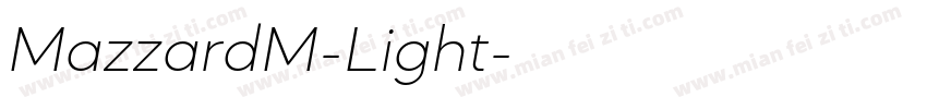 MazzardM-Light字体转换