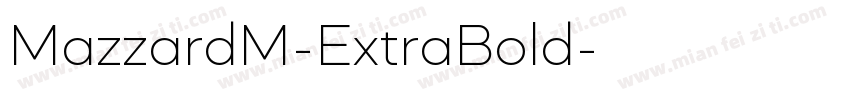 MazzardM-ExtraBold字体转换