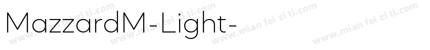 MazzardM-Light字体转换