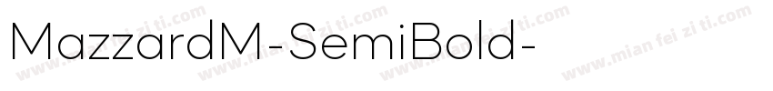 MazzardM-SemiBold字体转换