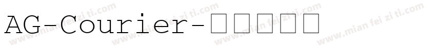 AG-Courier字体转换