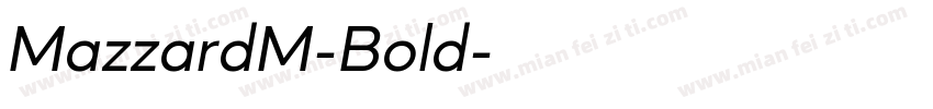 MazzardM-Bold字体转换
