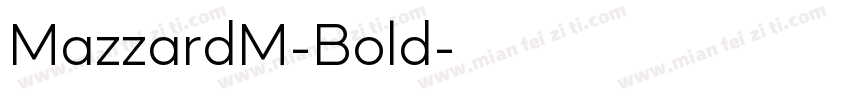 MazzardM-Bold字体转换