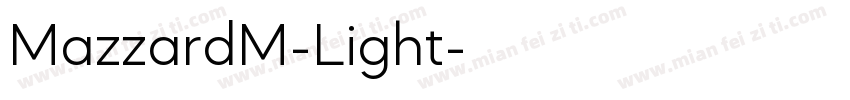 MazzardM-Light字体转换