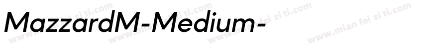 MazzardM-Medium字体转换