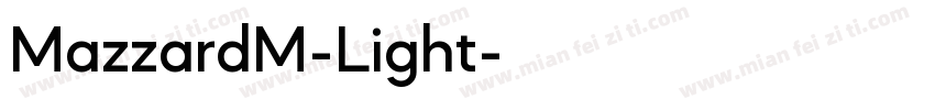 MazzardM-Light字体转换