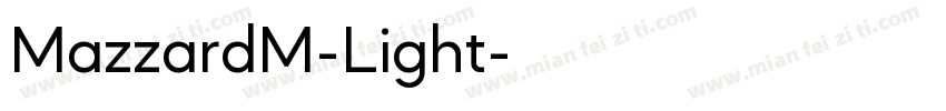MazzardM-Light字体转换
