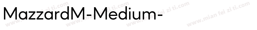MazzardM-Medium字体转换