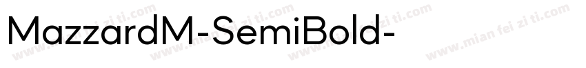 MazzardM-SemiBold字体转换