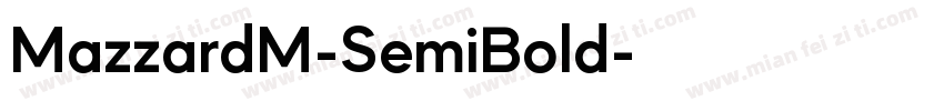 MazzardM-SemiBold字体转换