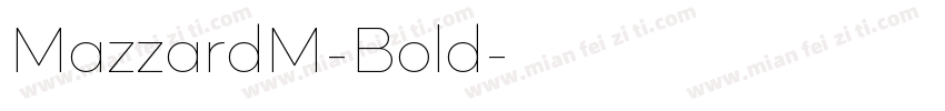 MazzardM-Bold字体转换