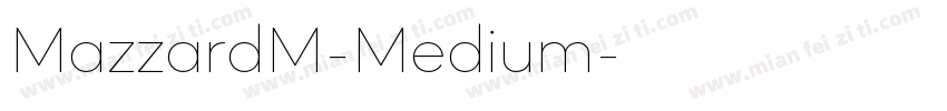 MazzardM-Medium字体转换