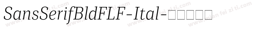 SansSerifBldFLF-Ital字体转换
