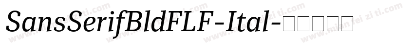 SansSerifBldFLF-Ital字体转换