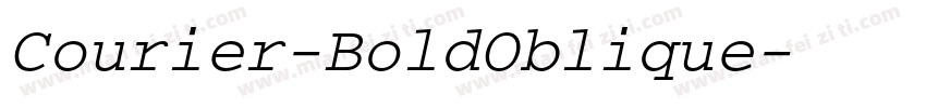 Courier-BoldOblique字体转换