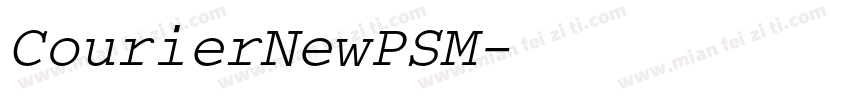 CourierNewPSM字体转换
