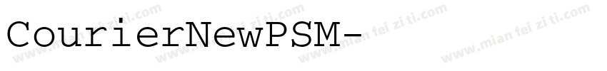 CourierNewPSM字体转换