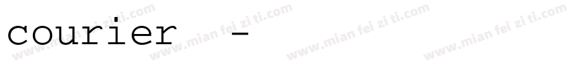 courier字库字体转换