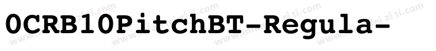 0CRB10PitchBT-Regula字体转换
