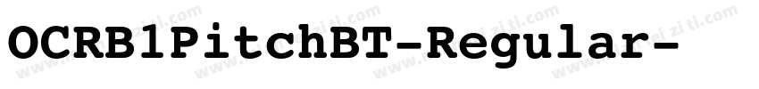 OCRB1PitchBT-Regular字体转换