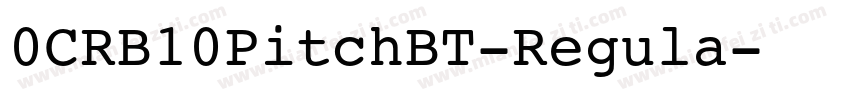 0CRB10PitchBT-Regula字体转换