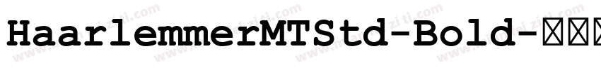 HaarlemmerMTStd-Bold字体转换