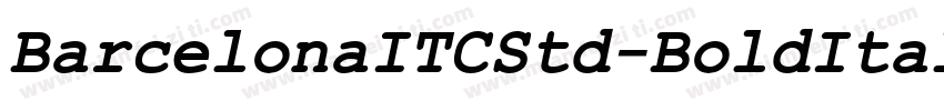 BarcelonaITCStd-BoldItalic字体转换
