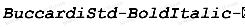 BuccardiStd-BoldItalic字体转换