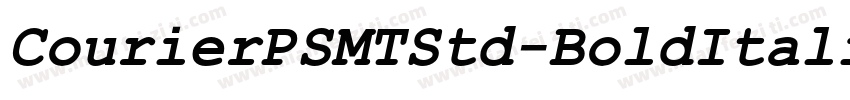 CourierPSMTStd-BoldItalic字体转换