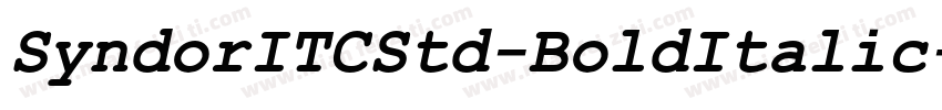 SyndorITCStd-BoldItalic字体转换