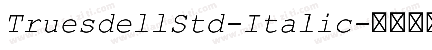 TruesdellStd-Italic字体转换