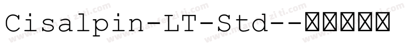 Cisalpin-LT-Std-字体转换