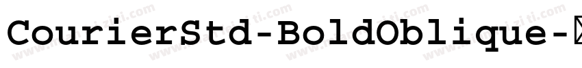 CourierStd-BoldOblique字体转换