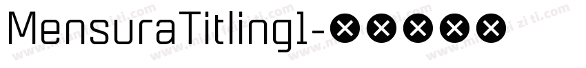 MensuraTitling1字体转换