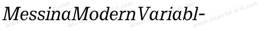MessinaModernVariabl字体转换