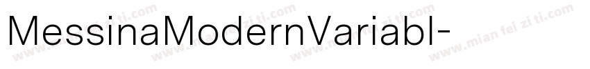 MessinaModernVariabl字体转换