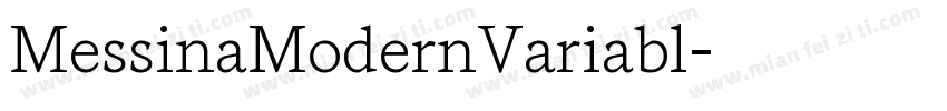 MessinaModernVariabl字体转换