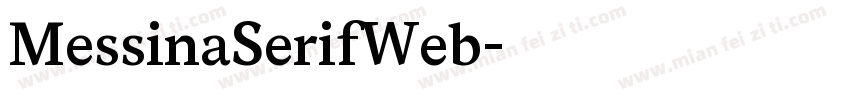 MessinaSerifWeb字体转换