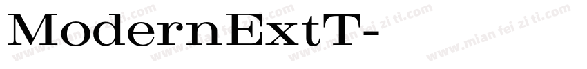 ModernExtT字体转换