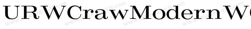 URWCrawModernW01字体转换