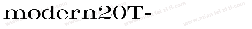 modern20T字体转换