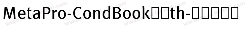 MetaPro-CondBook苹果th字体转换