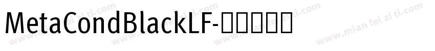 MetaCondBlackLF字体转换