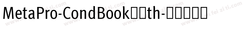 MetaPro-CondBook苹果th字体转换