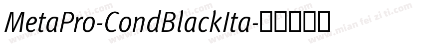 MetaPro-CondBlackIta字体转换